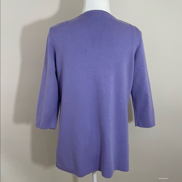Spring & Mercer sz med cardigan single button closure in lilac - Picture 7 of 13